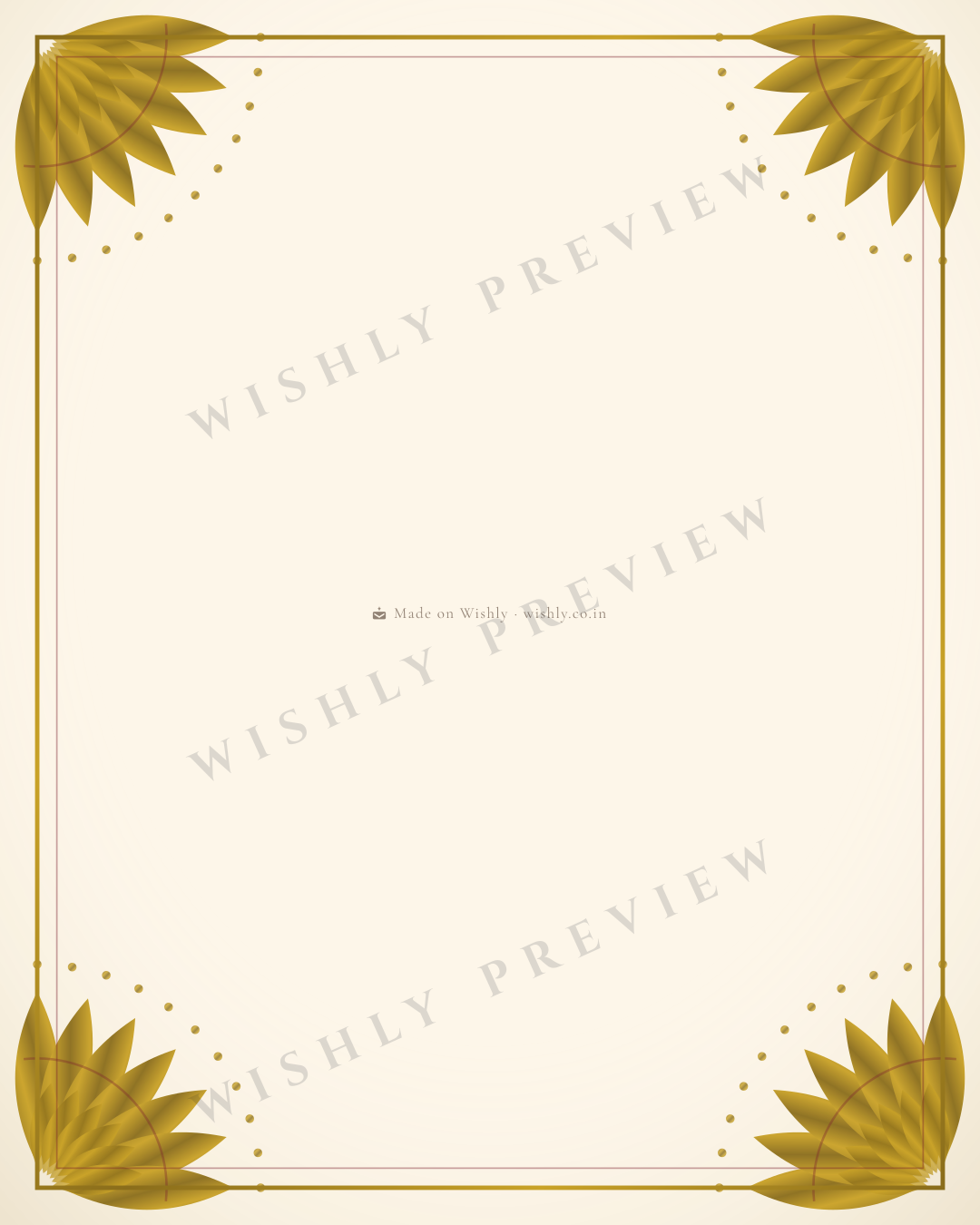 Mandala Gold invitation card design